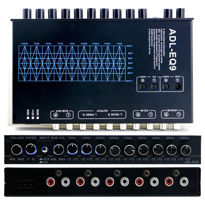 Hot-Selling 9-Band Car Audio EQ Tuning Crossover Amplifier Factory Source Cross-Border Best-Selling Audio Processor