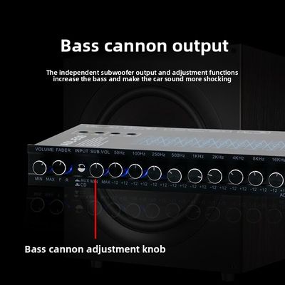 Hot-Selling 9-Band Car Audio EQ Tuning Crossover Amplifier Factory Source Cross-Border Best-Selling Audio Processor