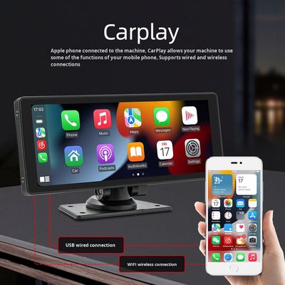 Creatall 10.26inch Portable IPS Screen Car for Bluetooth MP5 Player with 1-Year Warranty Dashboard Dash Cam Wireless CarPlay