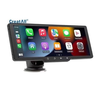Creatall Portable 10.26inch HD Screen MP5 Player Wireless Carplay for Bluetooth Dashboard-mounted Stereo Android Auto Recorder