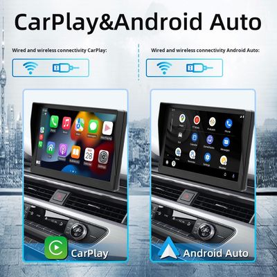 Creatall 9-Inch Portable Car MP5 Player HD Reversing Image for Bluetooth Wireless Carplay Dashboard Placement USB Connection