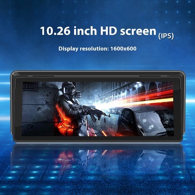 Creatall 10.26inch Portable Car MP5 Player for BT HD Rearview Camera FM Transmitter Wireless CarPlay Dashboard Dashboard