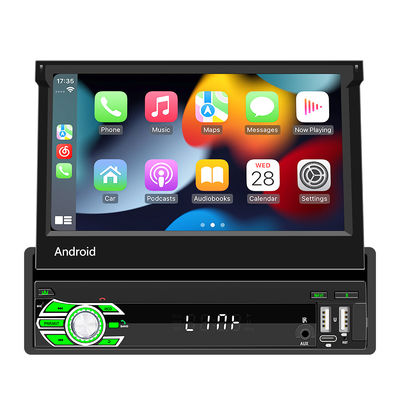 Creatall All-in-One 7 Inch Android Auto GPS Navigation Retractable Screen HD Rearview Wireless CarPlay for Automotive Use