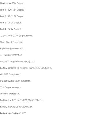 CA-403S Mini Router Uninterruptible Power Supply Board with 40W Output 11.1V Battery Input and Short Circuit Protection