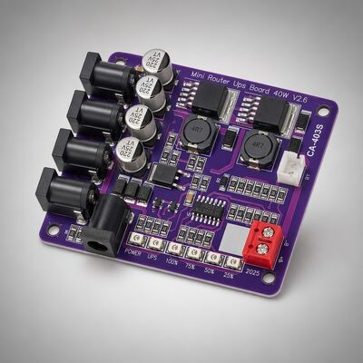 CA-403S 40W Mini Router UPS Board V2.6 11.1V 3S Lithium Battery Charging Module for DIY Uninterruptible Power Supply Backup