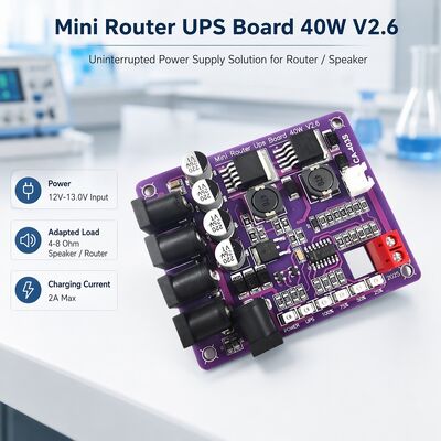 CA-403S 40W Mini Router UPS Board V2.6 11.1V 3S Lithium Battery Charging Module for DIY Uninterruptible Power Supply Backup