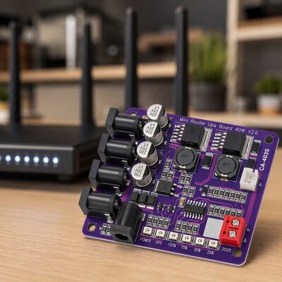 CA-403S 40W Mini Router UPS Board V2.6 11.1V 3S Lithium Battery Charging Module for DIY Uninterruptible Power Supply Backup