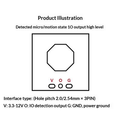 Hailingke 10G Microwave LD1020 Magnetic Sensing Module 3.3V Low Power Consumption Micro Motion Intelligent Sensing Sensor