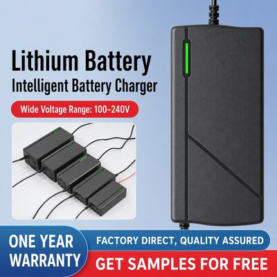 Lithium Battery Intelligent Charger AC Port Universal Adapter UK Plug 12V-72V