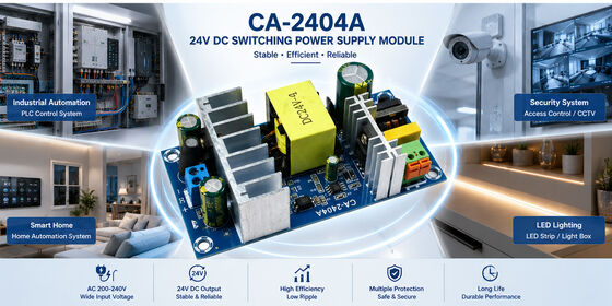 CA-2404A AC-DC Step-Down Module 220V to 24V 4A 100W Isolated Switching Power Supply
