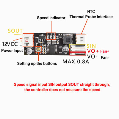 12V 0.8A DC PWM Thermostat Speed & Temperature Controller 2-3 Wire for Fans Motor Driver Boards and Modules