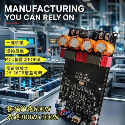 3002 Pure Post-Stage Digital Amplifier Board High Power TPA3255 Stereo/Bridge-Mono 600W Made in China