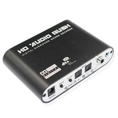 Cross-border 51-channel DTS/Dolby/AC-3 Audio Decoder Converting Digital Optical/Coaxial to Analog RCA/Rose Connectors Made China