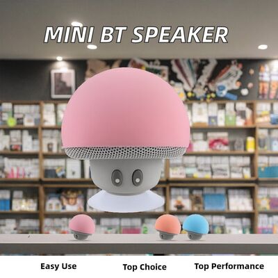 Portable Mini Wireless BT Speaker Silicone Suction Cup Mushroom Audio Speaker Battery Home Theatre Party Outdoor Computer Stage