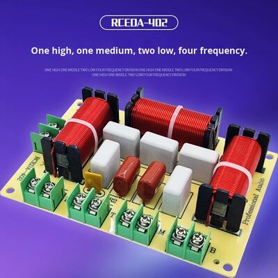 Four-Way Frequency Divider - High, Medium, Two Low Audio Crossover, No-Solder Home Speaker Modification