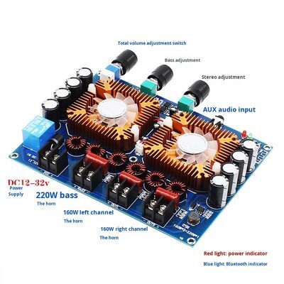 A-128 Original Brand High-Fidelity 2.1 Channel High-Power Digital Amplifier Board 2*160W+200W Subwoofer for Soldering Mounting