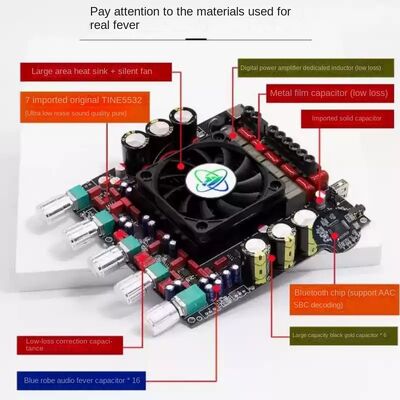 Original Brand AS21HPA High Power BT Wireless Digital Amplifier 2.1 Channel Subwoofer 300W * 2 600W Imported TPA3255