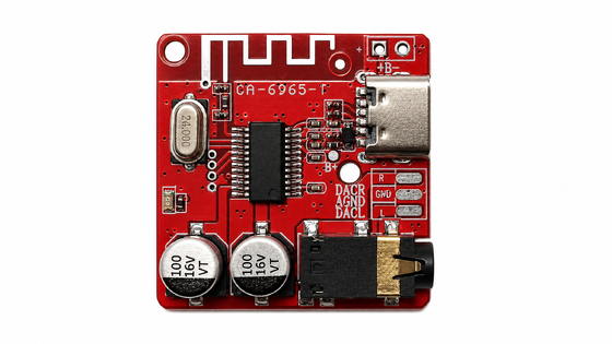 CA-6965 Bluetooth Audio Module with Type-C 5V Power Supply 90db SNR and Bluetooth 4.1/5.0 MP3 Decoder Board