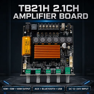 CA-TB21H 2.1 Channel TPA3116 Bluetooth Amplifier Board 50W+50W+100W Audio Amplifier Module with APP Control