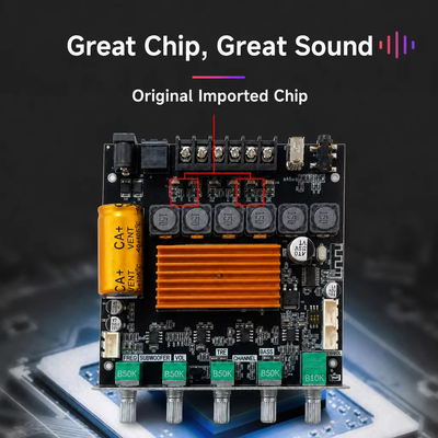 CA-TB21H 2.1 Channel TPA3116 Bluetooth Amplifier Board 50W+50W+100W Audio Amplifier Module with APP Control