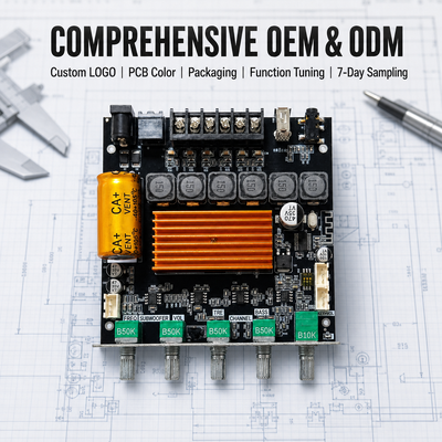 CA-TB21H 2.1 Channel TPA3116 Bluetooth Amplifier Board 50W+50W+100W Audio Amplifier Module with APP Control