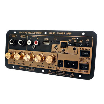 D50 100W Power Output Amplifier Board with Optical Audio Input and Adjustable High Low Tones Bluetooth AMP
