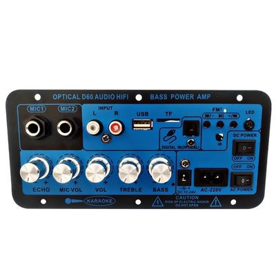 D60 50W Subwoofer Amplifier Board with Bluetooth and Optical Audio Input for 12V/24V/220V Power