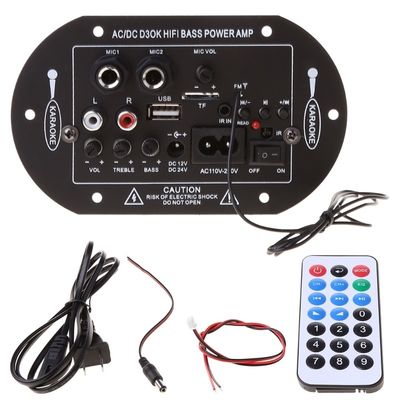 D3OK HIFI Bass Power Home Amplifier Board for 2 Channels 2.0 AC/DC 12V 24V 220V Audio
