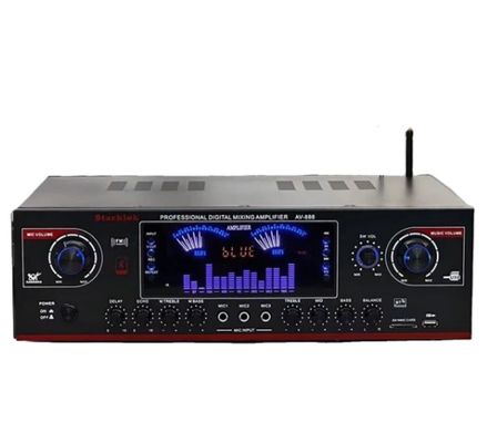 AV-888 7.1 Channel 2000W High Power Home Theater Karaoke Amplifier Speaker Dual Loop 12 Tube Made of Durable Metal